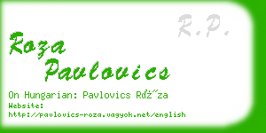 roza pavlovics business card